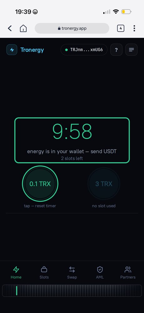 Energy arrived — 10-minute timer