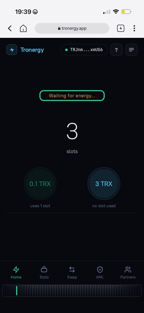 The app: waiting for energy